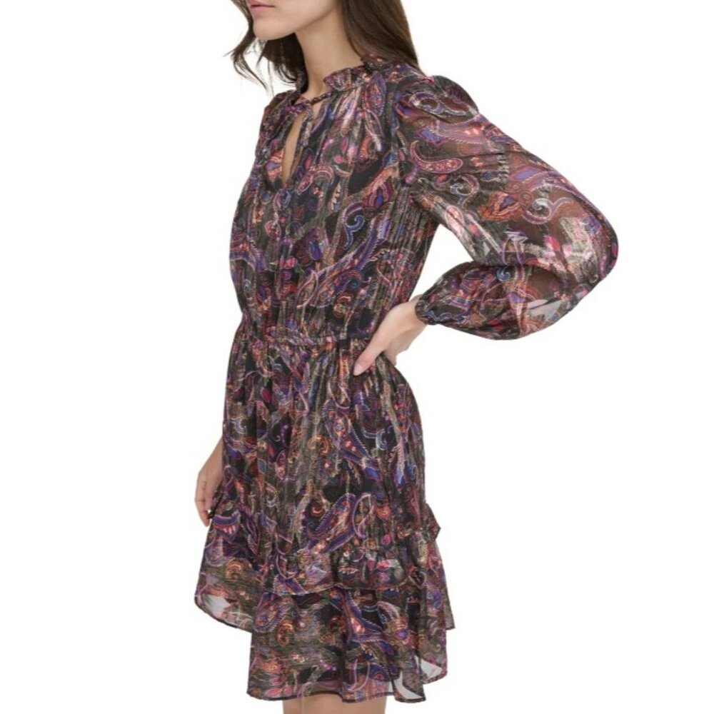 Vince Camuto Stepping Out Long Sleeve Mini Dress Size 6 NWT - Picture 3 of 7